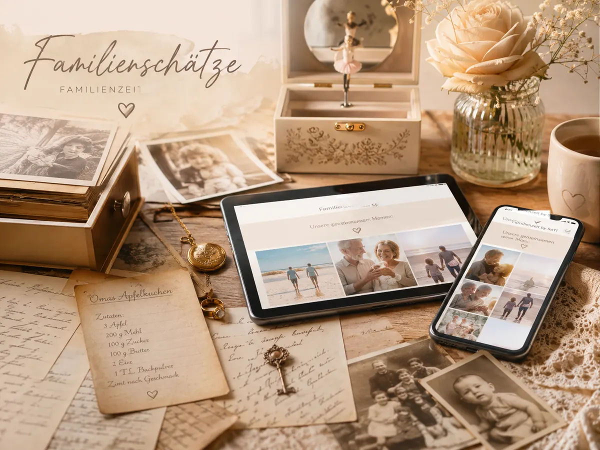Alte Fotos, Briefe und Erinnerungsstücke einer Familie